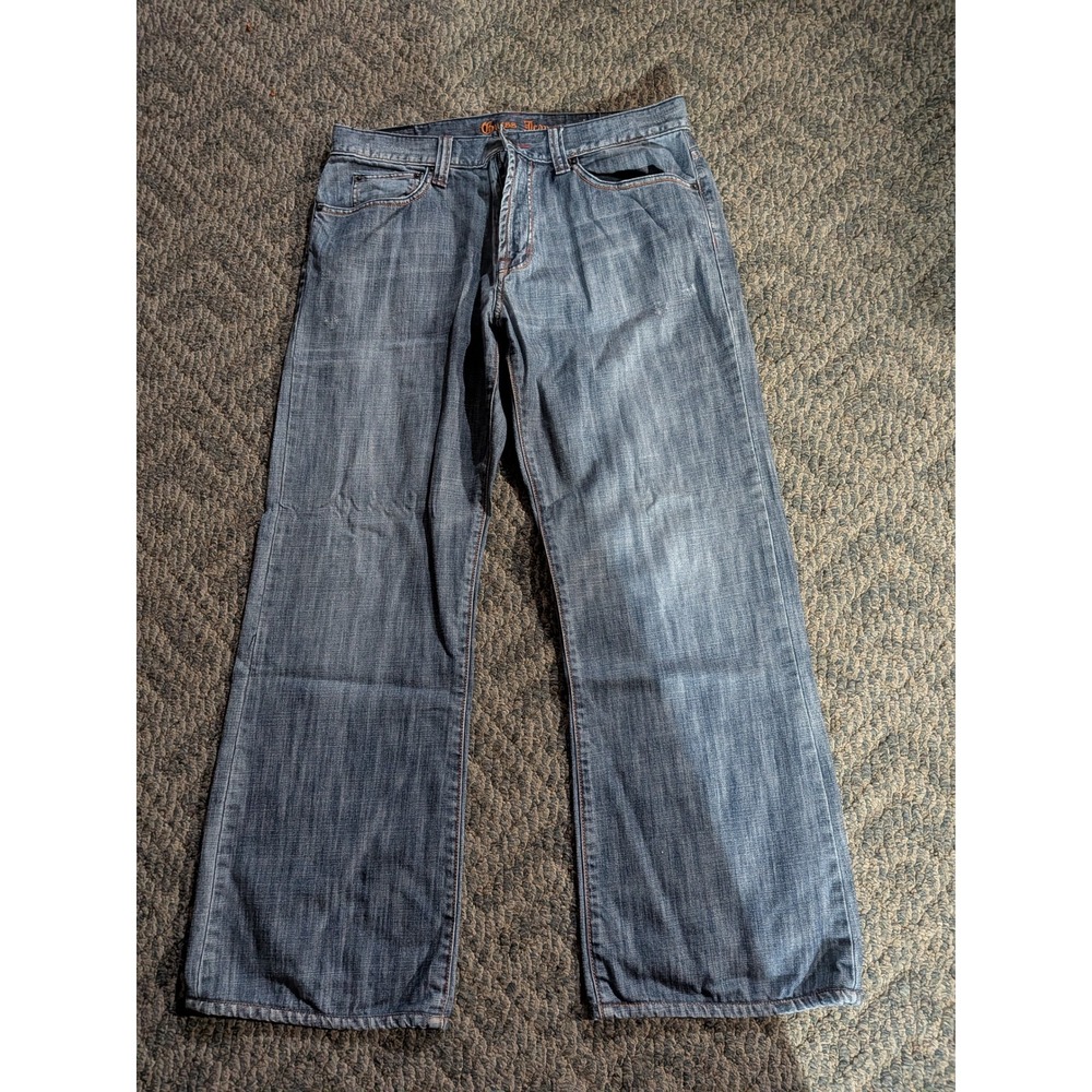 Guess Jeans Mens Wide Leg Relaxed Fit Denim Pants 100% Cotton Size 36 X715J074